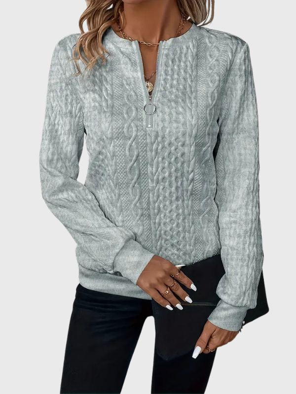 Lila | Elegant Zip Sweater