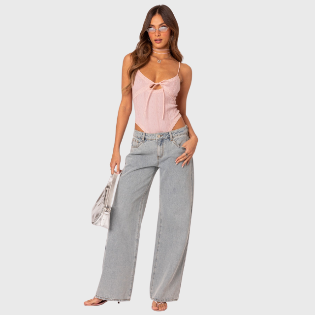 Madelyn | Bow-Tie Loose Fit Jeans