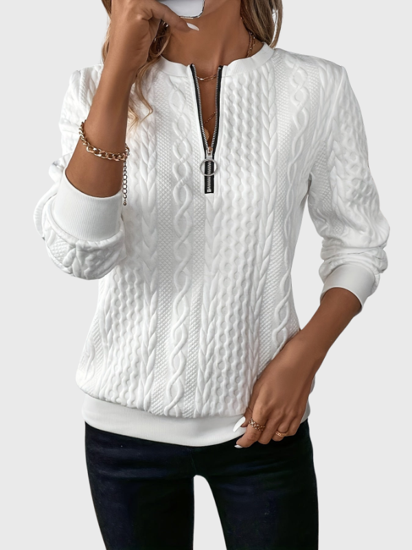 Lila | Elegant Zip Sweater