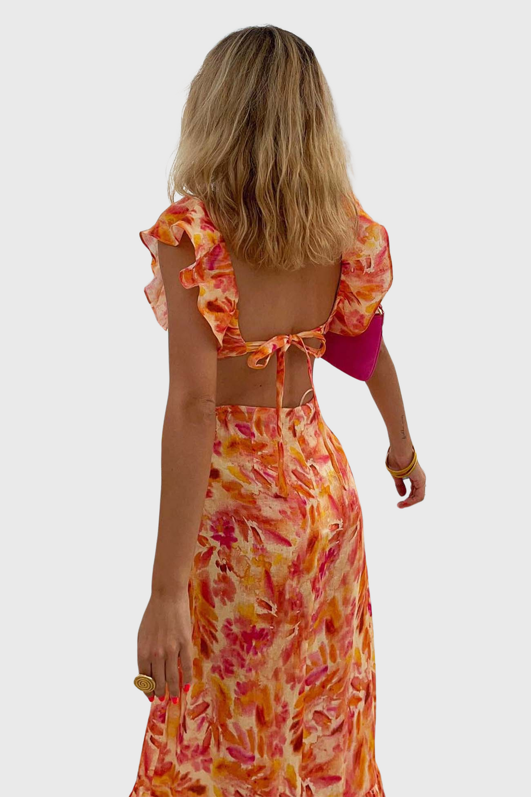 Christina | Floral Ruffle Dress