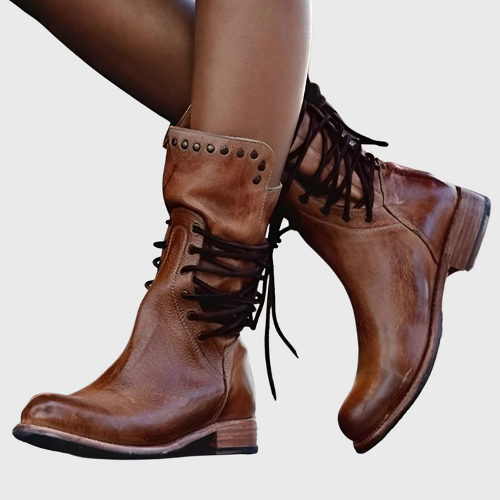 Anita | Leather Lace-Up Boots