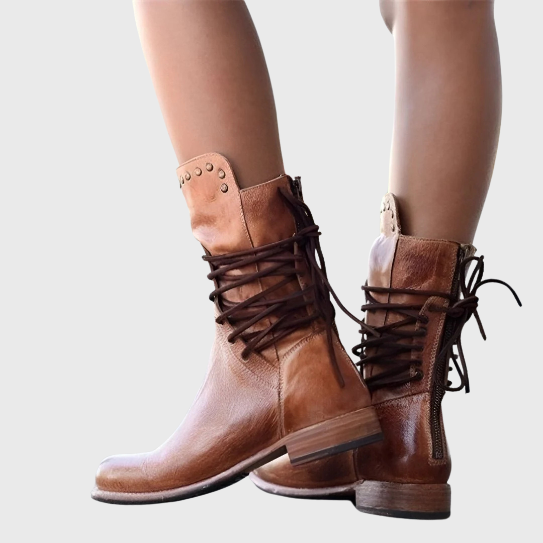 Anita | Leather Lace-Up Boots