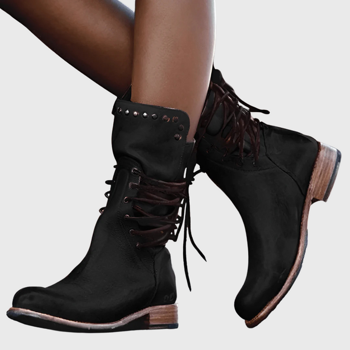 Anita | Leather Lace-Up Boots