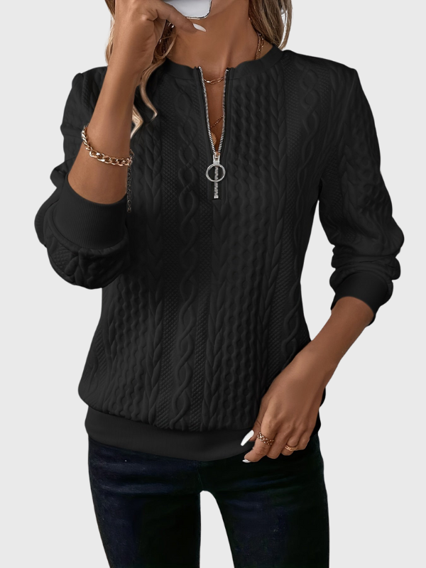 Lila | Elegant Zip Sweater