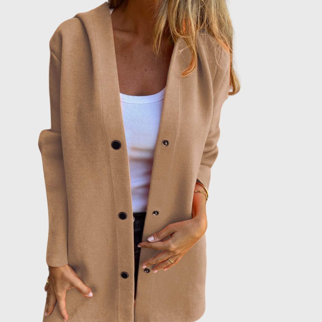 Faith | Buttoned Cardigan with Hood