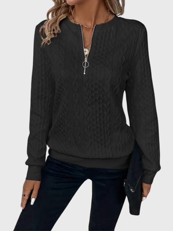 Lila | Elegant Zip Sweater