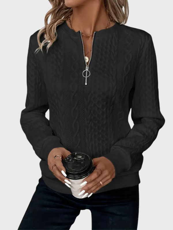 Lila | Elegant Zip Sweater