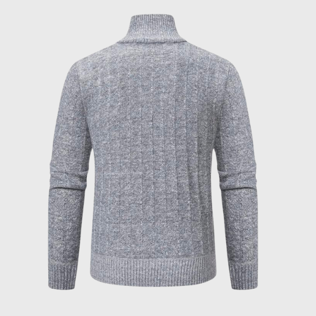 Arthur | Rib Knit Quarter Zip Sweater