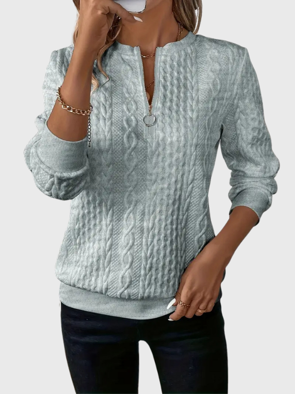 Lila | Elegant Zip Sweater