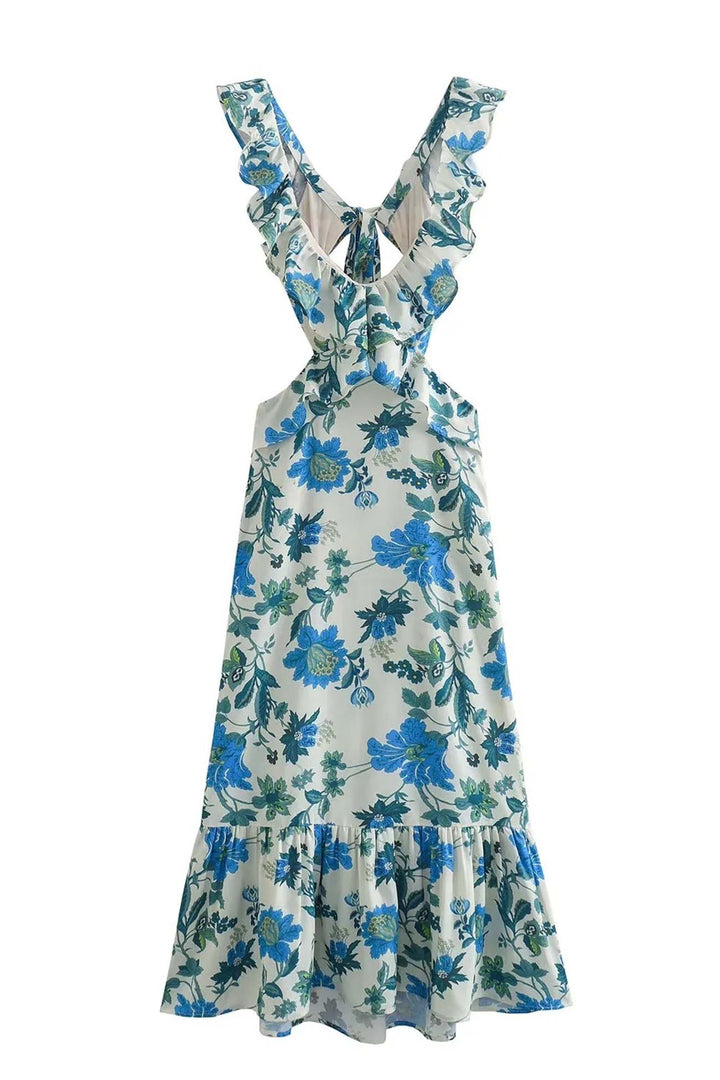 Christina | Floral Ruffle Dress