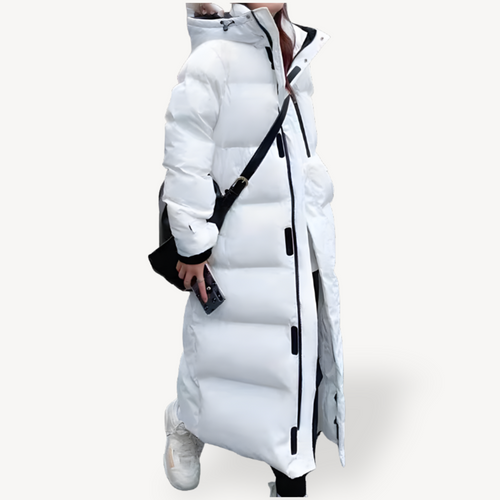 Abigail | Women's Longline Quilted Hooded Puffer Jacket